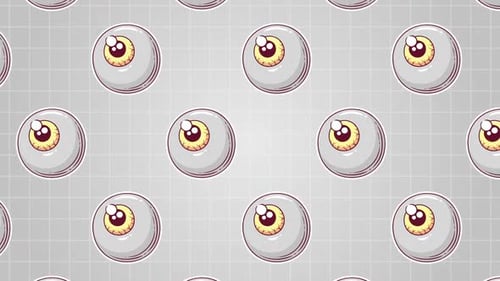 Animated Halloween Eyeballs Spooky Pattern Background