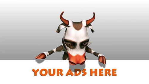 Smiling Animated 3D Cartoon Cow Character Content Reveal