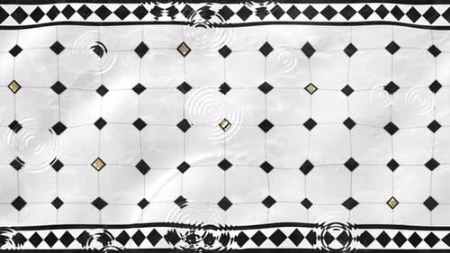 White Tiles Pool Background Water Caustics Loop