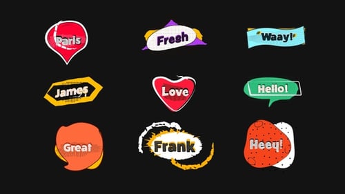 Dynamic Pop Art Animated Shapes Pack for Text Reveals