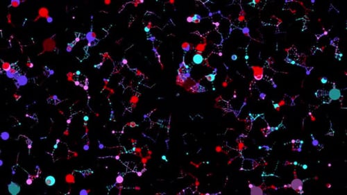 Abstract Colorful Circle Particles Video Animation