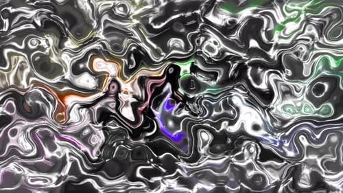 Abstract Flowing Liquid Metal Background Animation