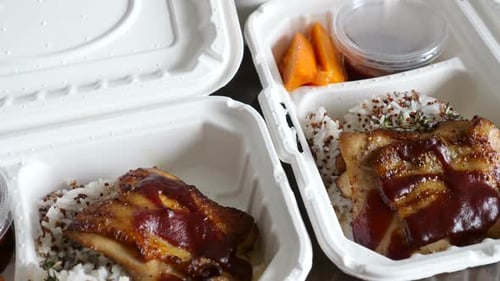 Prepared Meal with Chicken and Rice