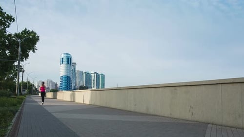 Runner Woman Running In City Exercising Outdoors 14