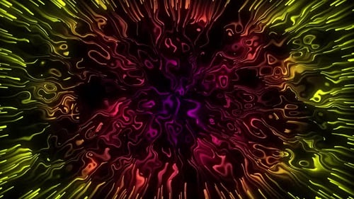 Vibrant Swirling Neon Lines Abstract Background Animation