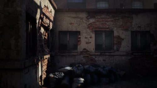 Abandoned Factory Empty Because of the Coronavirus Covid19 Epidemic