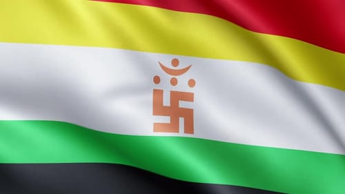 Drapeau du jaïnisme | UHD | 60 images par seconde