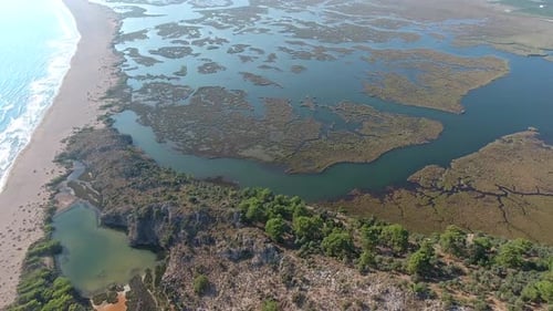 Delta, Sumpf, Feuchtgebiet, Meer und Morass am Meer