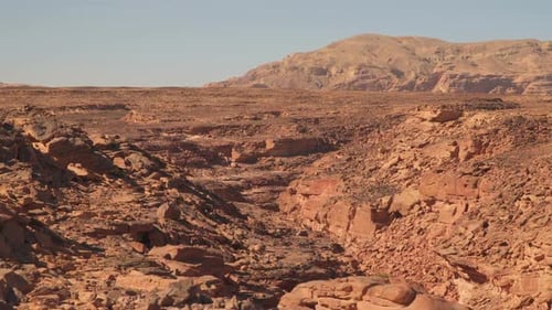 Desert Landscape and Mountains