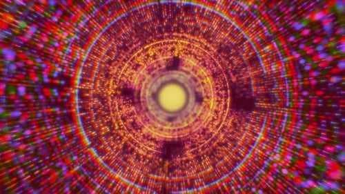 Digital tunnel with particles