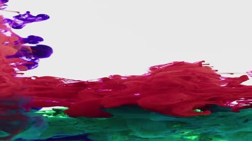 Abstrakte organische hypnotische fraktale Tinte Bunte Farbe verteilt sich im Wasser 9