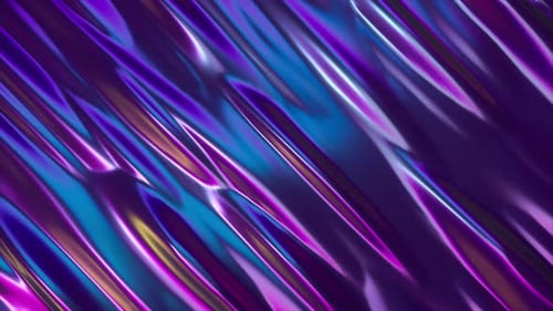 Iridescent Fluid Metallic Abstract Motion Background Loop
