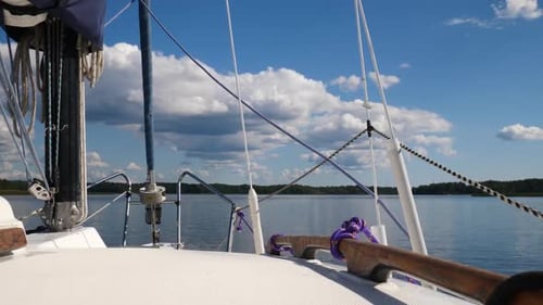 Sailing on a Boat on a Sunny Day