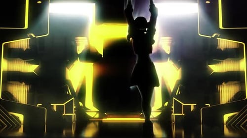 3D Animation K Pop Dancer In Lighting Stage