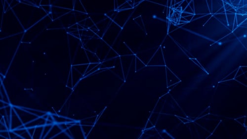 Abstract Blue Technology Network Animated Background