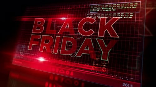 Futuristic Black Friday Discount Digital Interface Animation