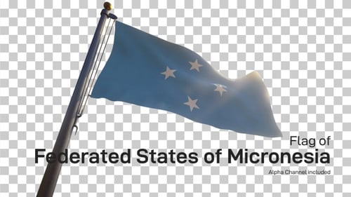 Federated States of Micronesia National Flag Waving