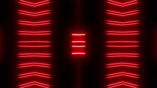 4k Red Neon Strips Pattern 5