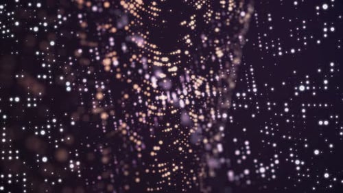 Abstract Glowing Particles Wave Background Animation