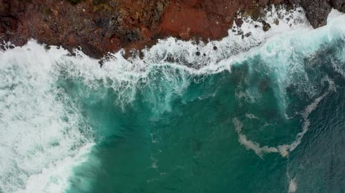 Storm at Sea Filmed on a Drone Alanya Turkey 4 K