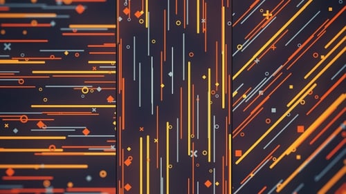 Abstract Geometric Lines Flowing Motion Background Loop