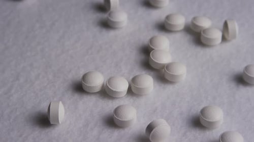 Rotating stock footage shot of vitamins and pills - VITAMINS 0075