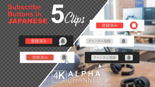 Youtube Subscribe Button in Japanese Language