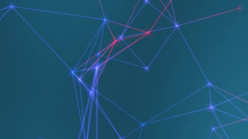 Futuristic Abstract Network Connection Background Loop