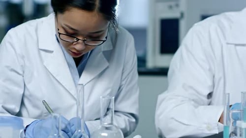 Studying Plant Specimens in Laboratory