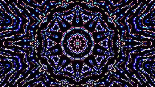 Abstract Colorful Kaleidoscope Light Pattern Background Animation