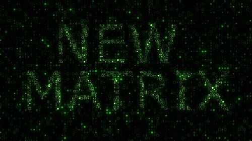 Futuristic Digital Code Matrix Text Background Animation