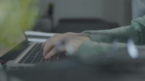 Freelancer Use a Laptop At Home