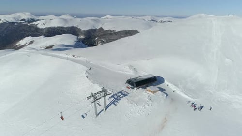 Aerial View of the Ski Resort