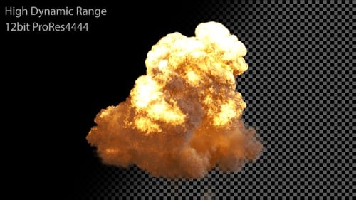 Große steigende Explosion mit Alpha 4K