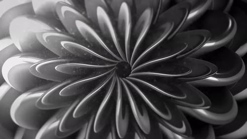 Psychedelic animation with floral pattern