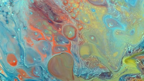 Abstract Colorful Ink Spread