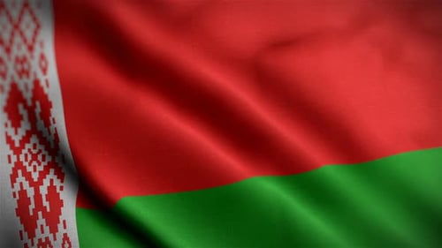 Realistic Waving Flag of Belarus Seamless Loop