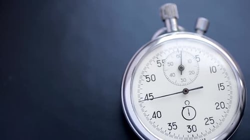Stoppuhr bei der Arbeit