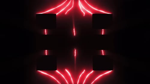 Futuristic Glowing Energy Grid Squares Reveal