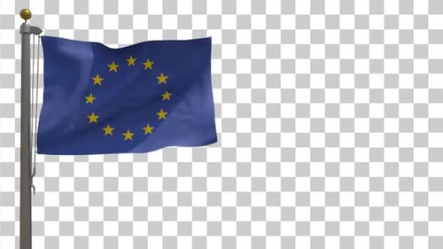 European Union Flag Waving Loop