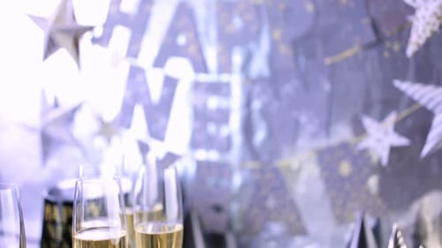 Glamorous New Year's Eve Party Decorations on Table