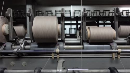 Industrial Textile Working in Factory