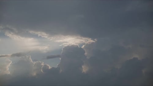 Timelapse Clouds On Blue Sky