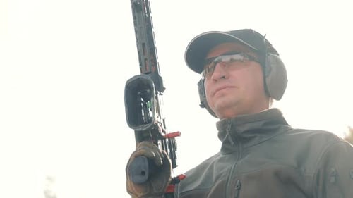 A Man with a Smoothbore Rifle in His Hands