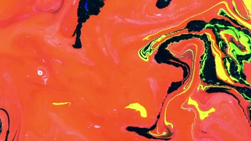 Abstract Colorful Paint Swirls and Blends
