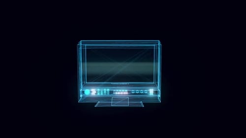 Studio Video Camera Monitor Hologram Rotating Hd