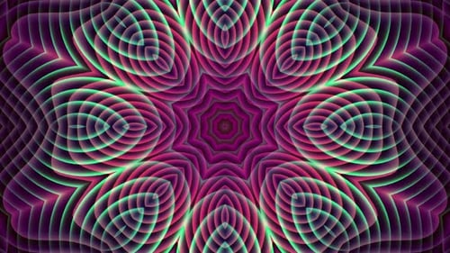 Beautiful Psychedelic Looping Kaleidoscopic Video Background