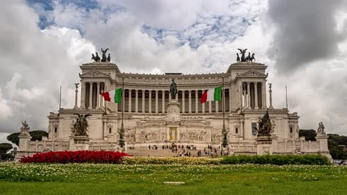 4K Timelapse Piazza Venezia 1, Rome, Italy