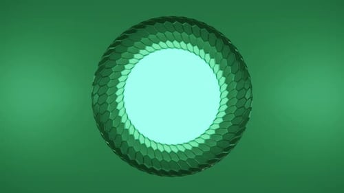 Green Abstract Background Woth Rotating Elements