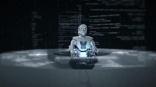 Robots With Artificial Intelligence Working Together And Solving Problems 4K